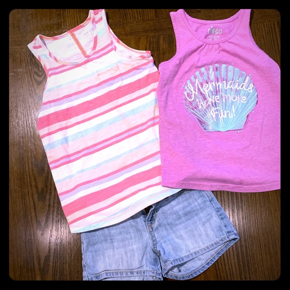 Other - Girls 6/6x tanks and jean shorts
